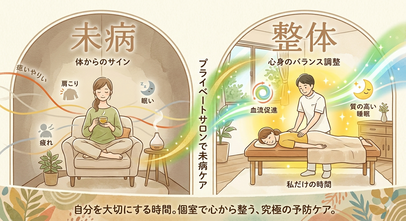 「未病」を摘み取り、心から整う。プライベートサロンで受ける整体の真価【秋葉原・浅草橋】