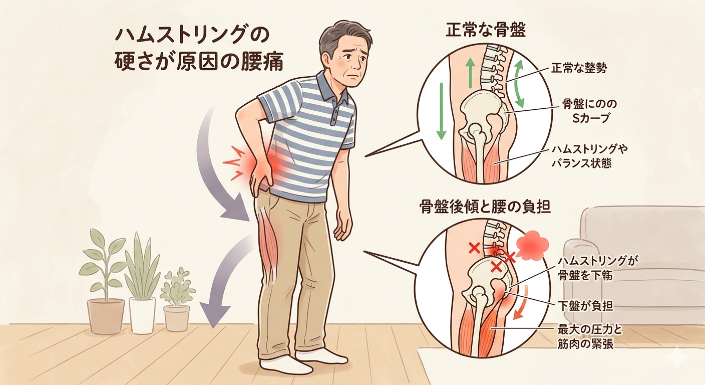 その腰痛、実は「脚」が犯人？ハムストリングの硬さが腰を壊す理由と根本改善法【秋葉原・浅草橋・馬喰町】【個室】