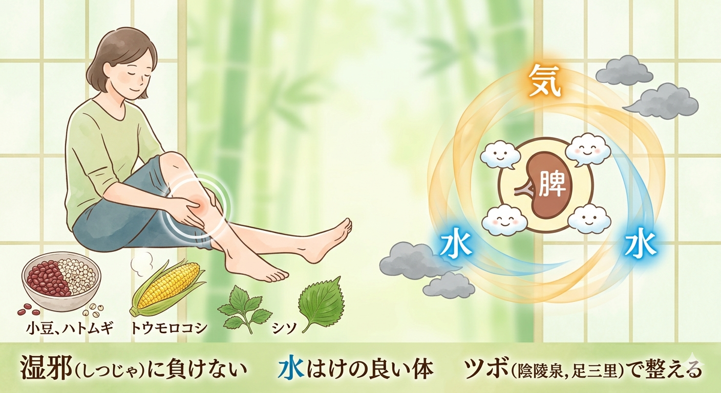 湿気による体調不良（湿邪）の原因と対策まとめ｜おすすめ食材・ツボ・生活習慣