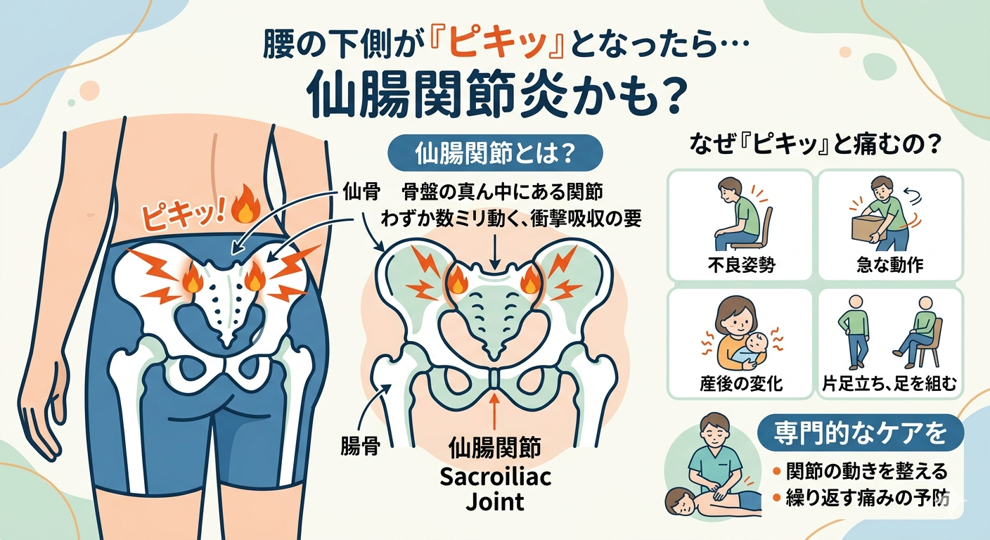 腰の下側がピキッとしたら要注意！「仙腸関節炎」のサインと解消法