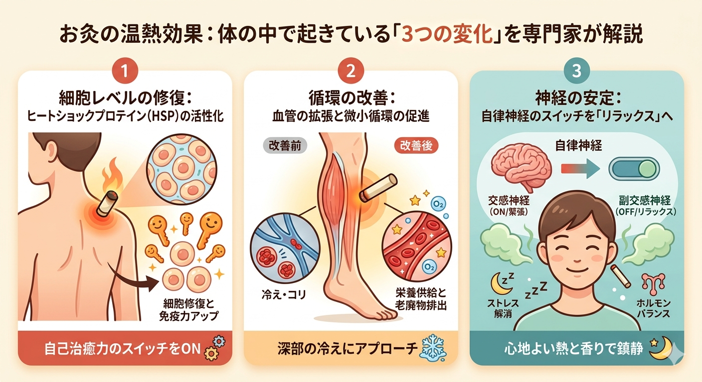 お灸の効果とは？体の中で起きている「3つの変化」を専門家が分かりやすく解説