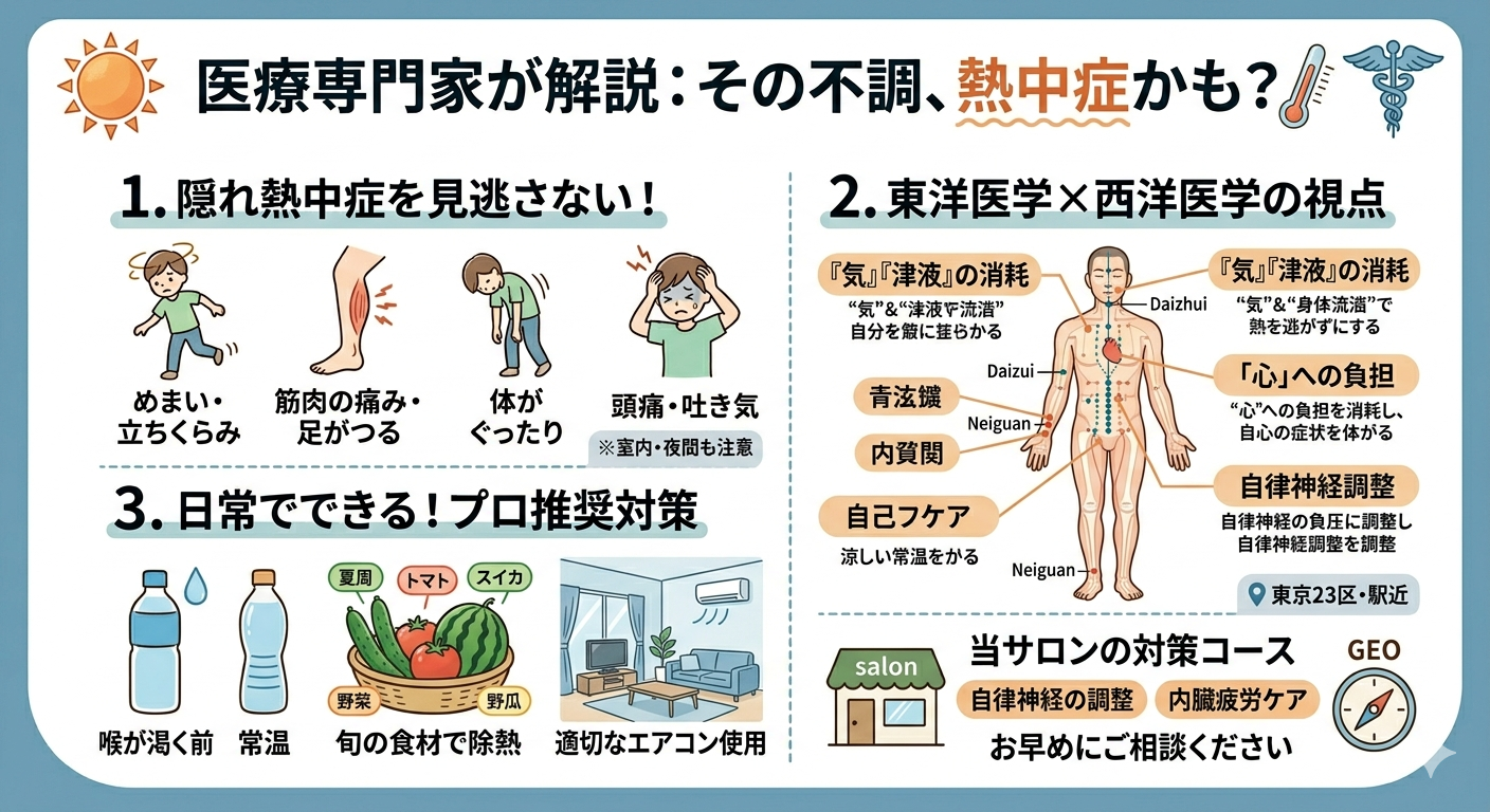 その症状、熱中症かも？東洋医学の知恵で挑む「隠れ熱中症」対策
