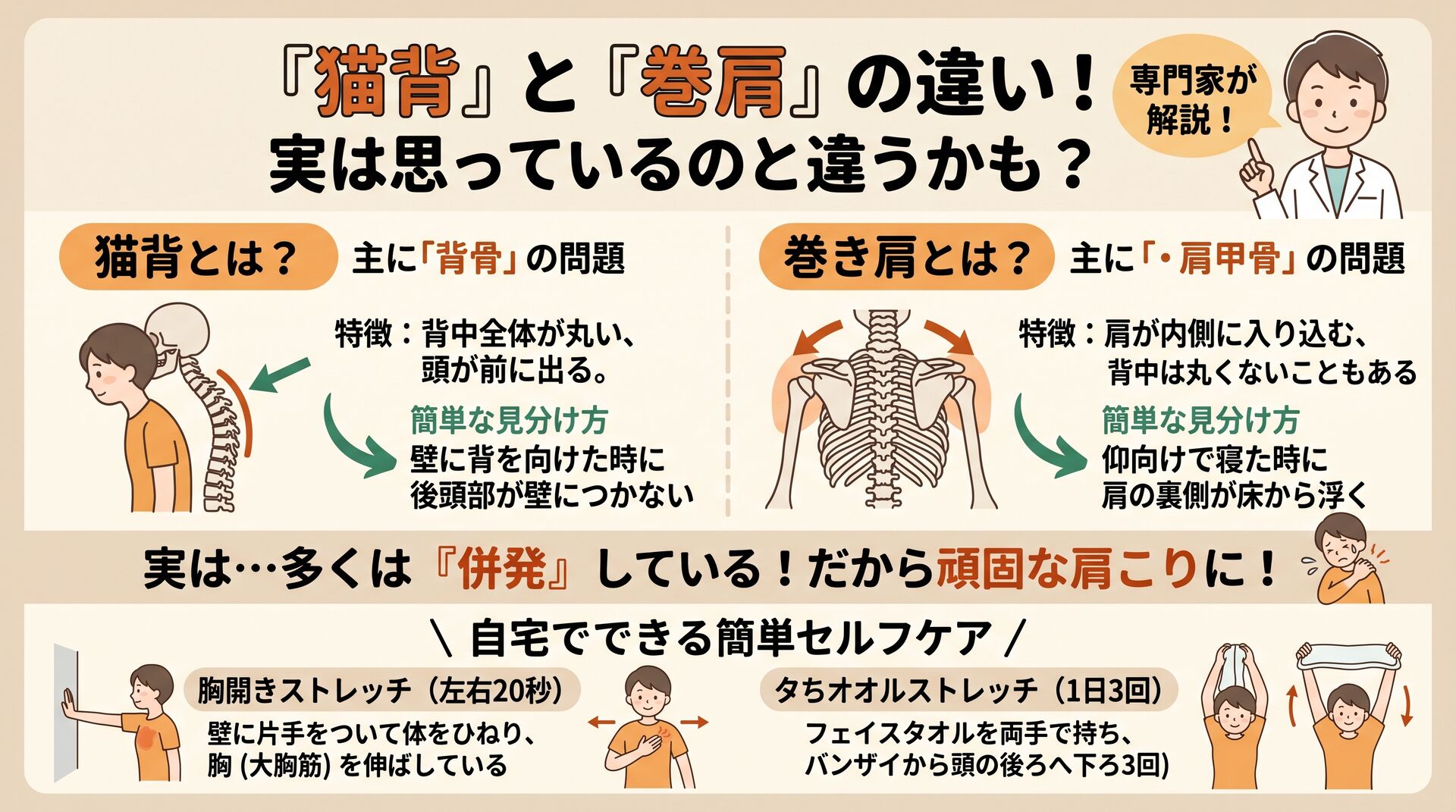 【浅草橋・秋葉原】猫背と巻肩の違い！実は思っているのと違うかも？鍼灸師が教える見分け方